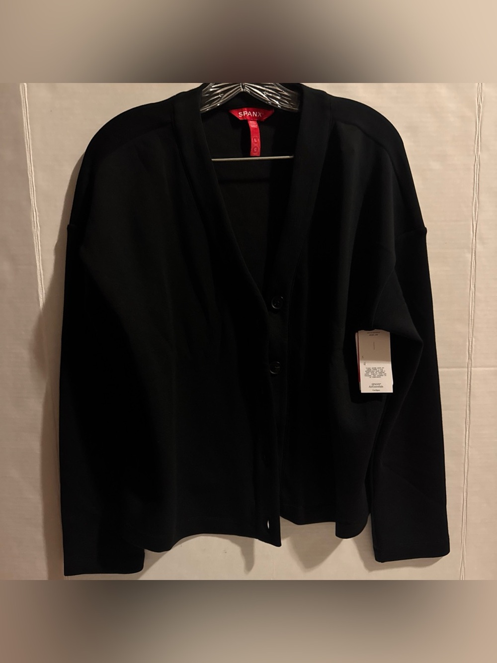 Spanx Air Essentials Cardigan In Very Black Large NWT